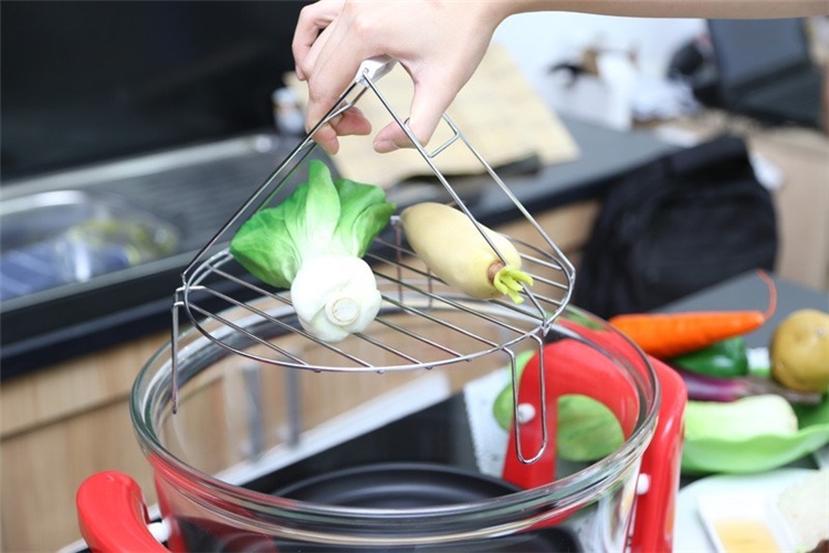 Lò nướng thủy tinh Sunhouse SH 410 12 lít Đỏ Màu Đỏ