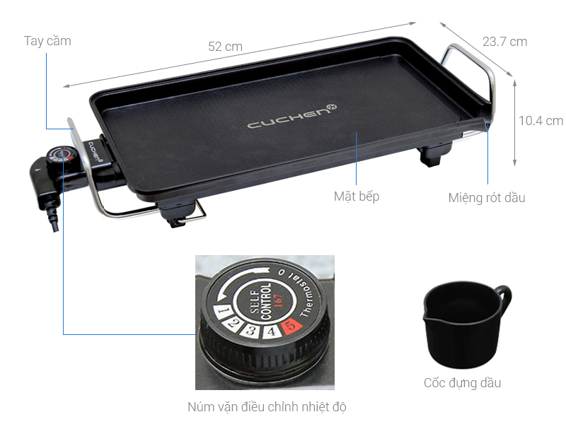 Bếp nướng điện Cuchen CHG – G 1000W