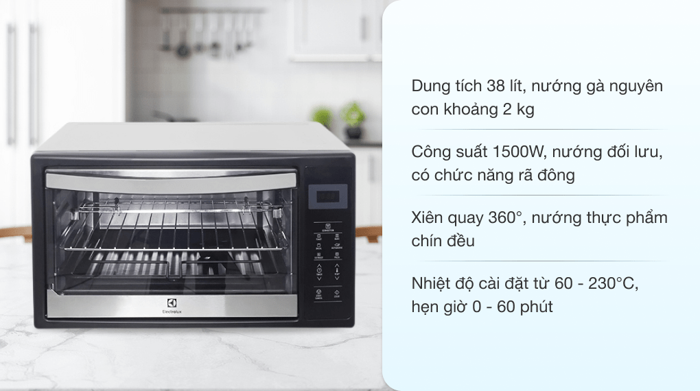 Lò nướng Electrolux EOT38DXB 38 lít