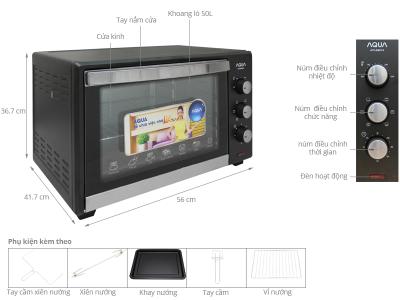 Lò nướng Aqua ATO-R8074 45 lít