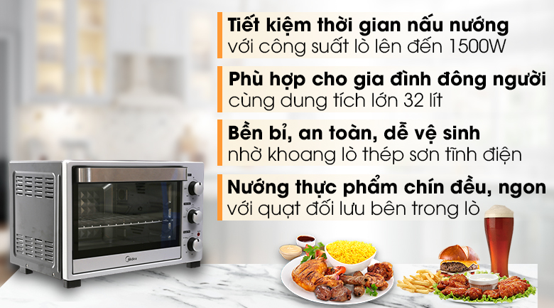 Lò nướng Midea MEO-32AZ15 32 lít