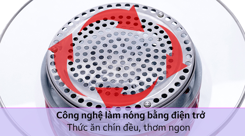 Lò nướng thủy tinh Sanaky VH 158D Màu Đỏ 15 lít