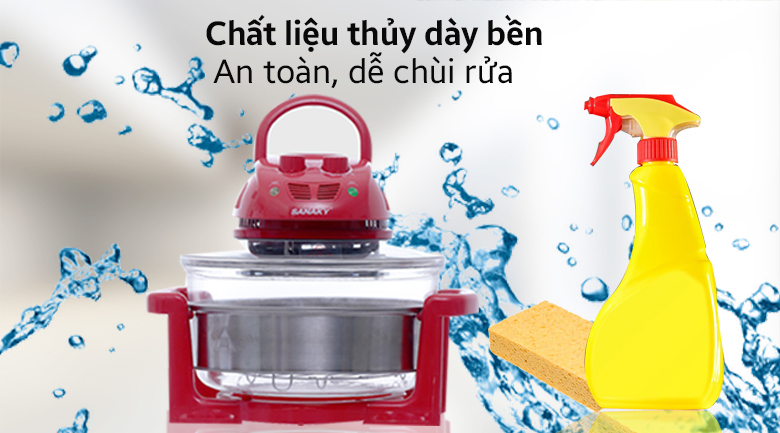 Lò nướng thủy tinh Sanaky VH 158D Màu Đỏ 15 lít