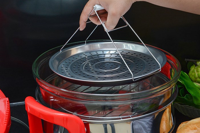 Lò nướng thuỷ tinh Sunhouse SH-412 Đỏ Màu Đỏ