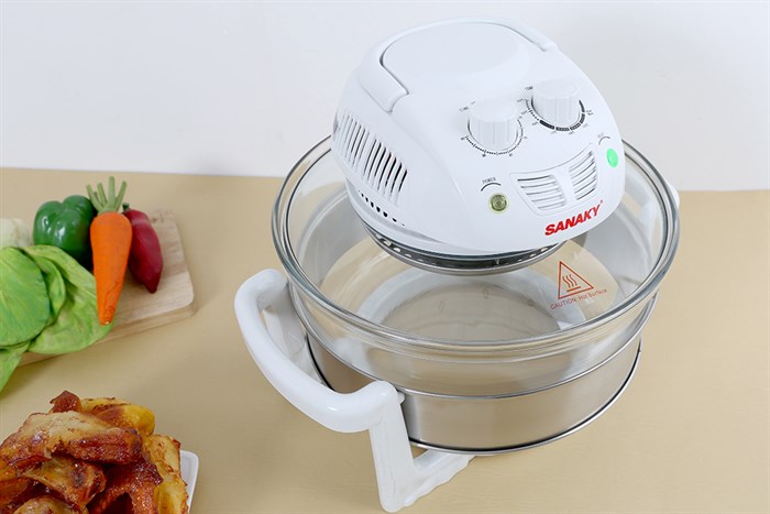 Lò nướng thuỷ tinh Sanaky 188T 15 lít Màu Trắng