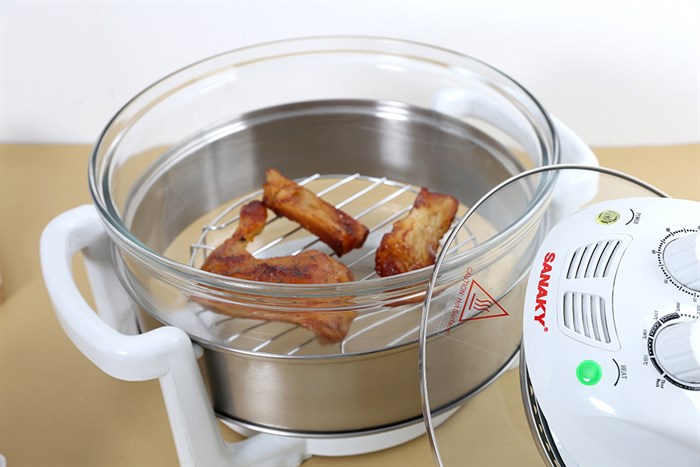 Lò nướng thuỷ tinh Sanaky 188T 15 lít Màu Trắng
