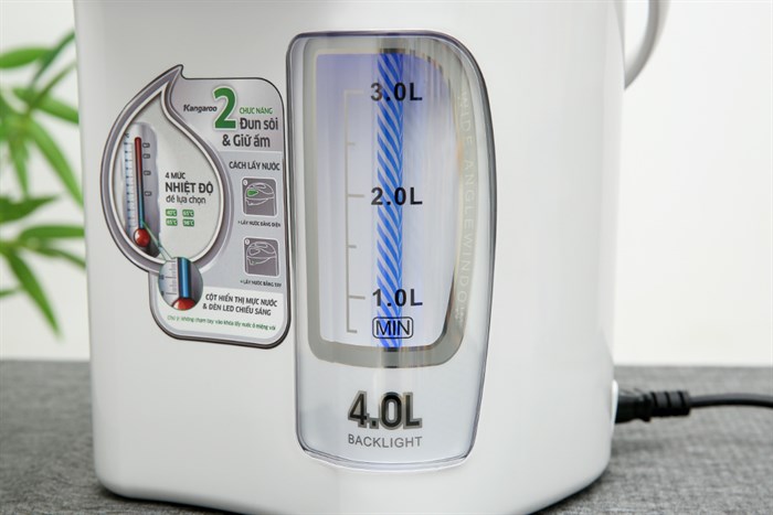 Bình thủy điện Kangaroo KG4K1 4 lít Màu Trắng