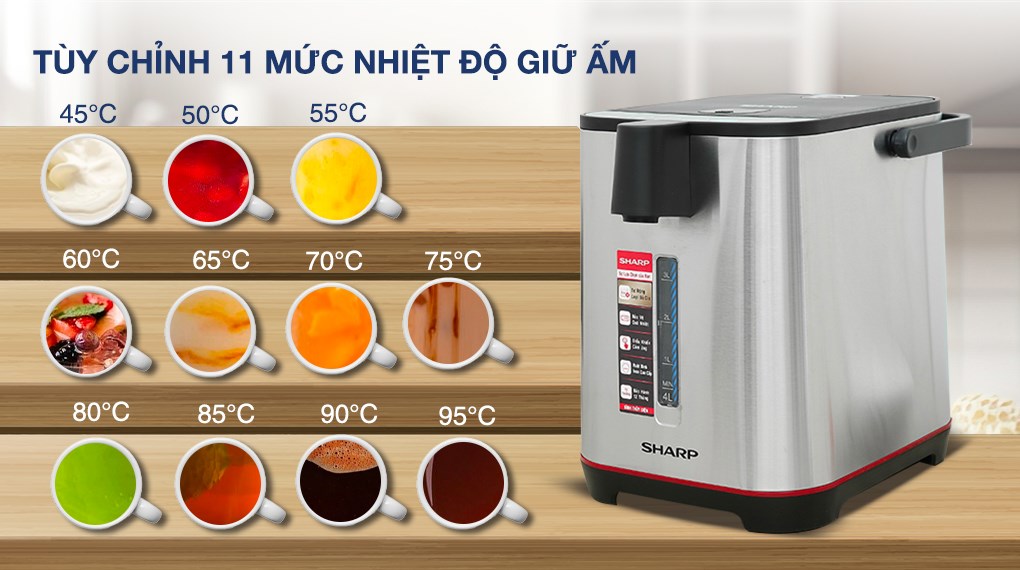 Bình thủy điện Sharp KP-40EBV-ST 4 lít