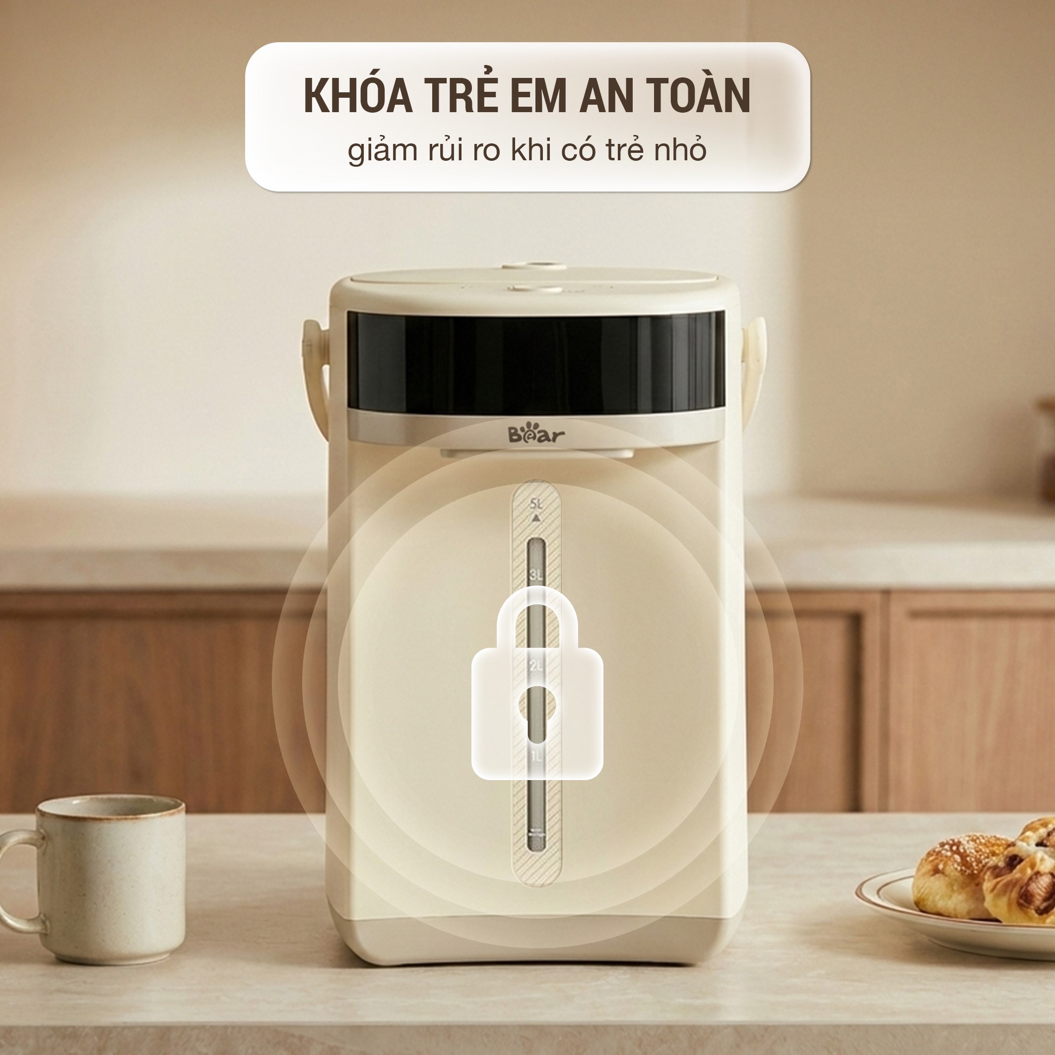 Bình thuỷ điện Bear EWB-5H50C62 5 lít