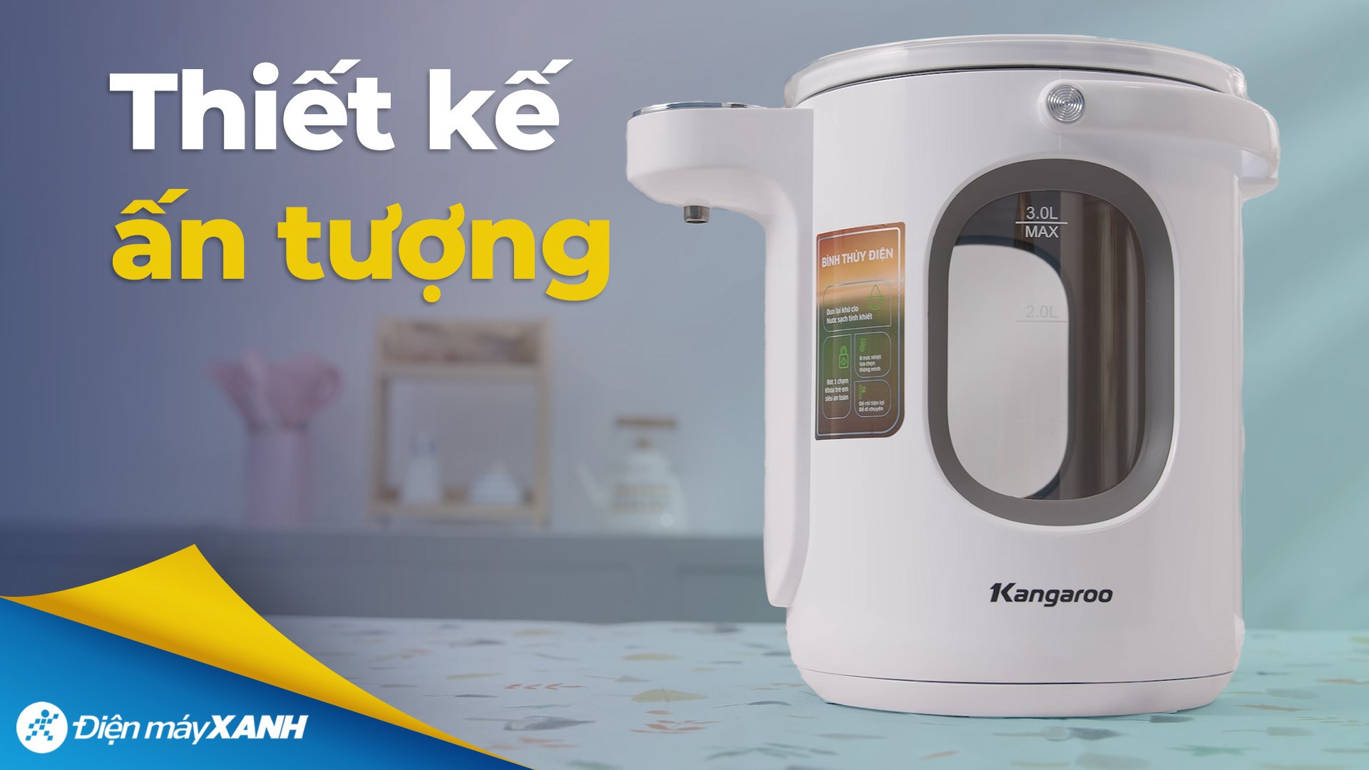 Bình thuỷ điện Kangaroo KGT3G 3 lít
