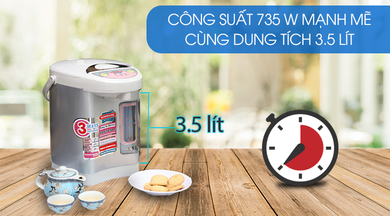 Bình thủy điện Sunhouse SH 1535 3.5 lít