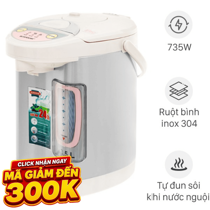 Bình thủy điện Sunhouse SH 1535 3.5 lít