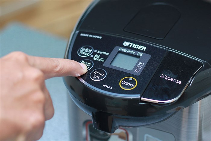 Bình thủy điện Tiger PDU-A40W 4.0 lít Màu Đen - Xám