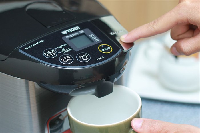 Bình thủy điện Tiger PDU-A40W 4.0 lít Màu Đen - Xám