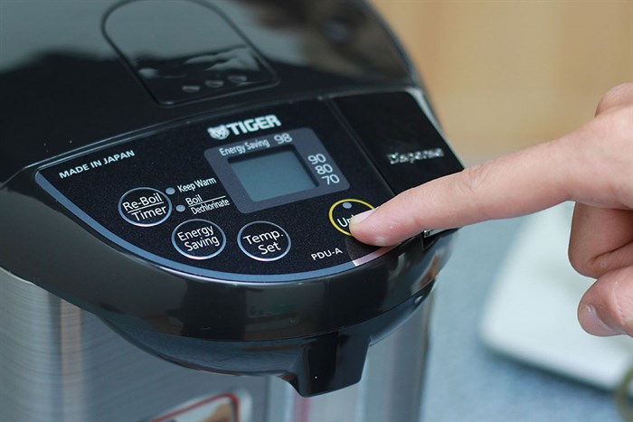 Bình thủy điện Tiger PDU-A40W 4.0 lít Màu Đen - Xám