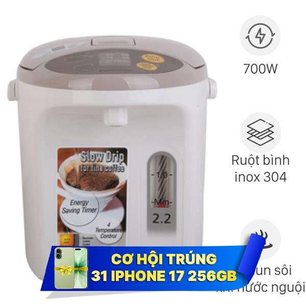 Bình thủy điện Panasonic NC-EG2200CSY 2.2 lít
