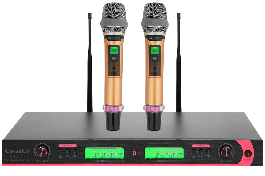 Cặp micro không dây Ce-anCe KP-7600 Màu Đen