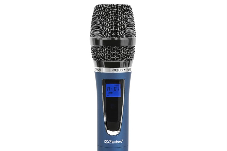 Cặp micro không dây Zenbos MZ-212 Màu Xanh đen - Đỏ cam