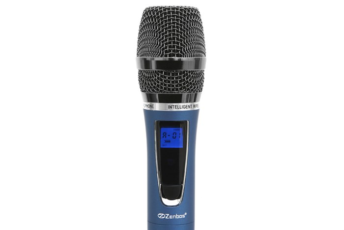 Cặp micro không dây Zenbos MZ-212 Màu Xanh đen - Đỏ cam