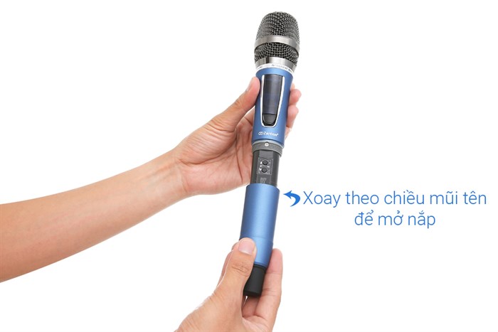 Cặp micro không dây Zenbos MZ-212 Màu Xanh đen - Đỏ cam