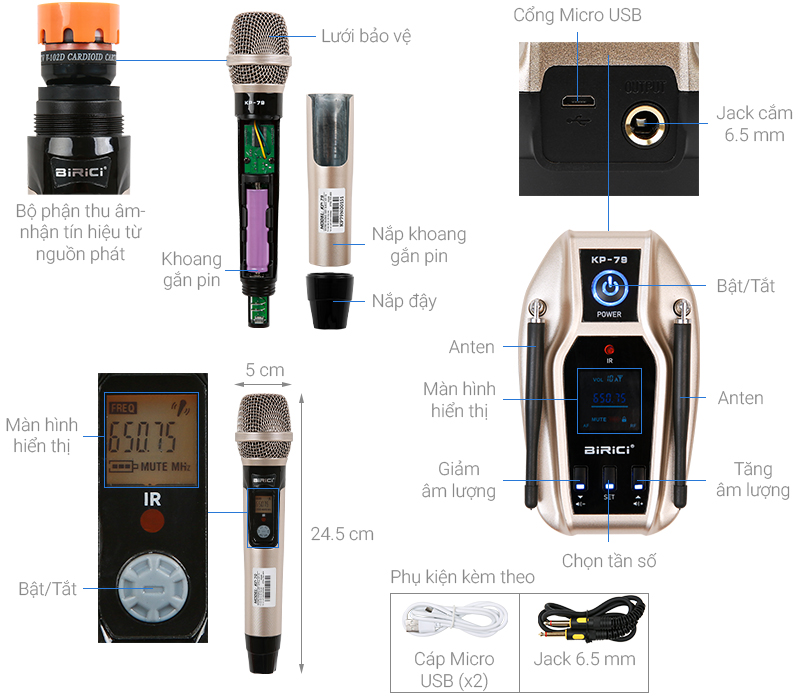 Micro không dây Birici KP-79