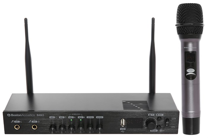 Cặp Micro Không Dây và Bộ Thu Phát Boston Acoustics BAM2 Màu Đen