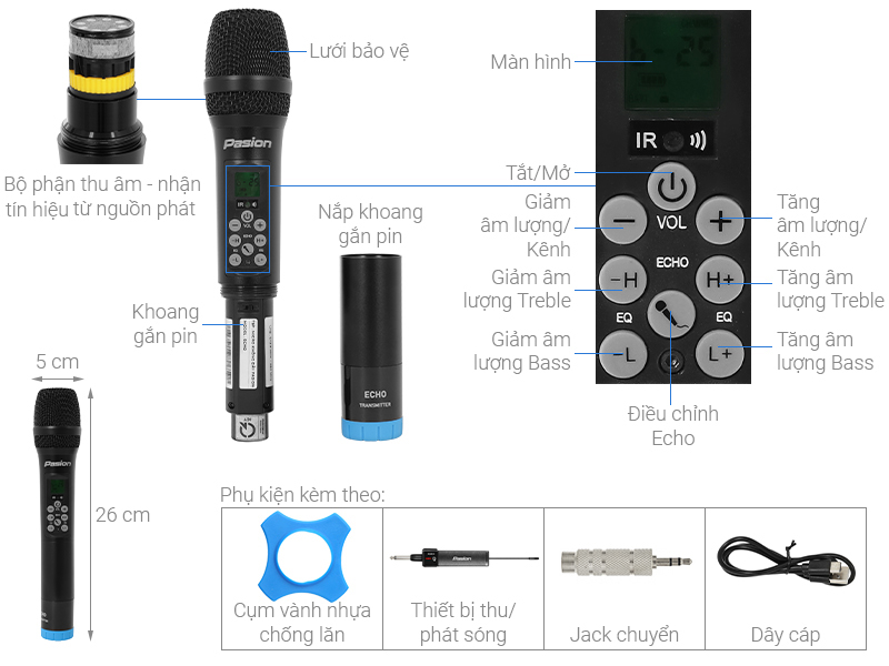Micro không dây Pasion Echo