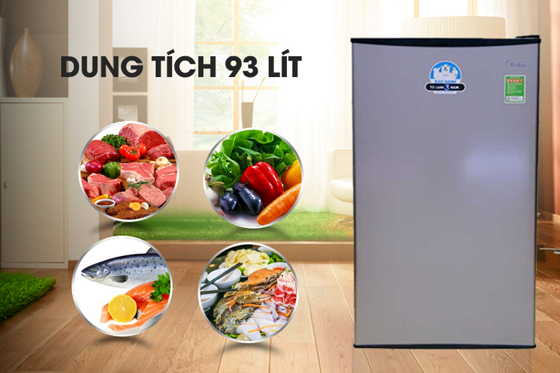 Tủ lạnh Midea HS-122TTY - Dung tích 93 lít Tủ lạnh Midea HS-122TTY - Dung tích 93 lít