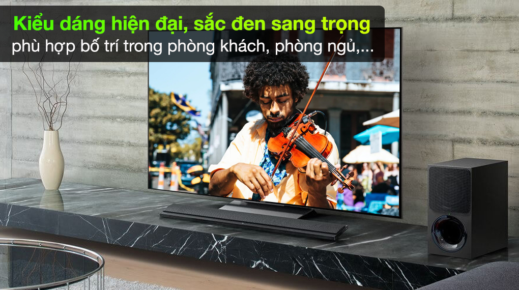 Dàn loa Sony HT-CT390 - Thiết kế tinh tế, gọn gàng