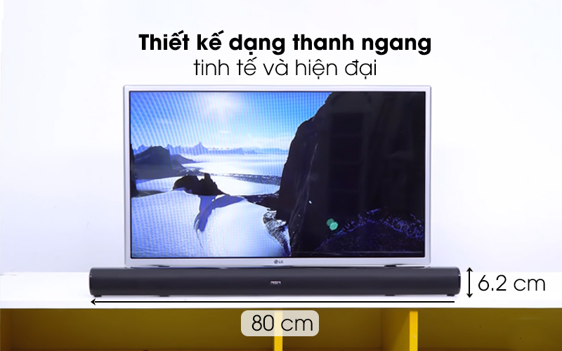 Thiết kế dạng thanh ngang tinh tế, hiện đại - Loa thanh Soundbar RSR TB221L 16W