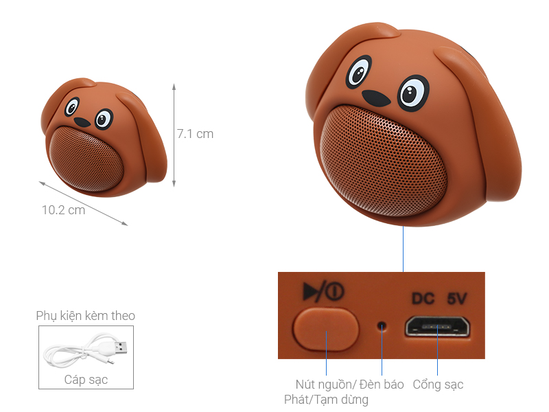 Loa Bluetooth iCutes MB-M818 Cún