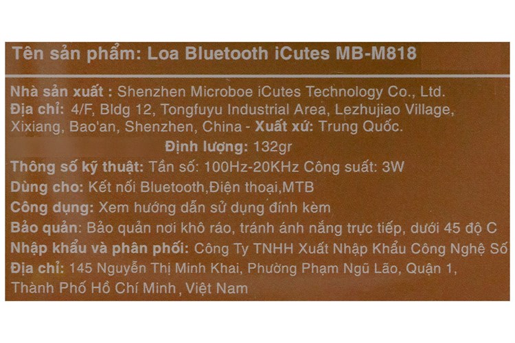 Loa Bluetooth iCutes MB-M818 Cún Màu Xám