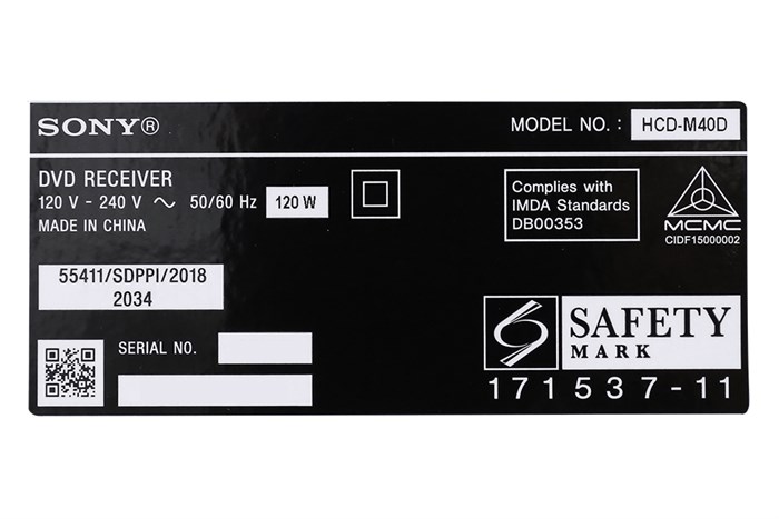 Dàn âm thanh Sony MHC-M40D Màu Đen