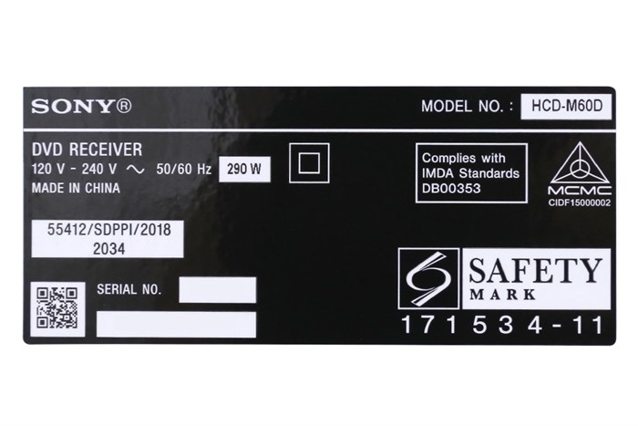 Dàn âm thanh Sony MHC-M60D Màu Đen