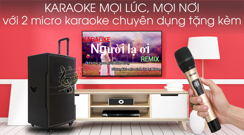 Hát karaoke thoải mái trên Loa kéo karaoke Dalton TS-15G600N 600W