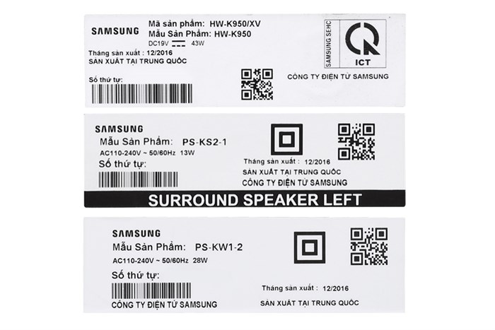 Loa thanh Soundbar Samsung 5.1 HW-K950/XV Màu Đen