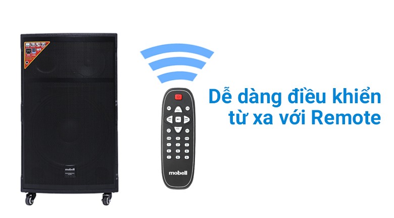 Remote theo kèm Loa kéo Karaoke Mobell K1501