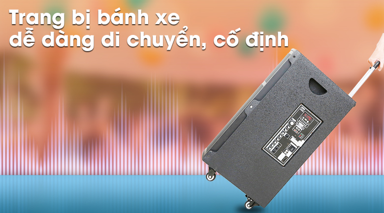 Loa kéo Karaoke Mobell K1501 800W - bánh xe