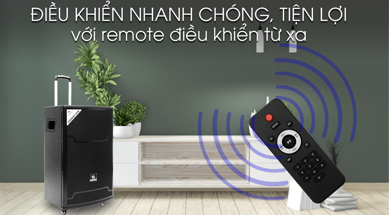 Loa kéo Karaoke Nanomax SK-15A10 600W - Remote