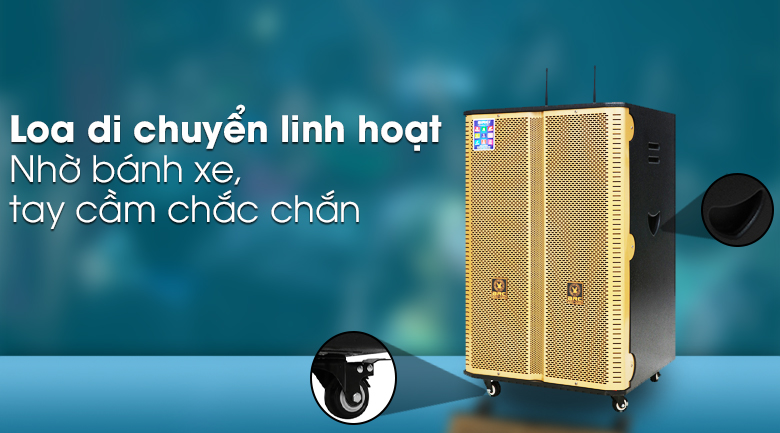 Loa điện Karaoke Birici MX-400 300W - Di chuyển linh hoạt