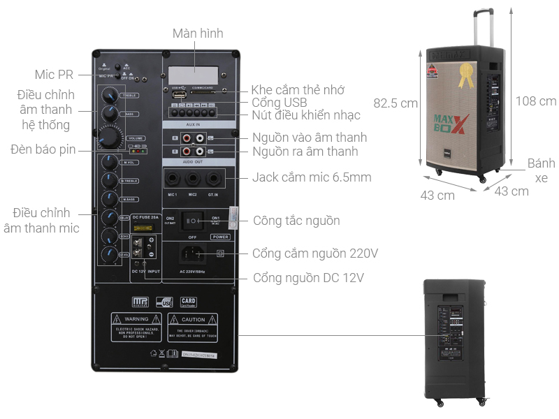 Loa kéo karaoke Daemax DS 15-02D