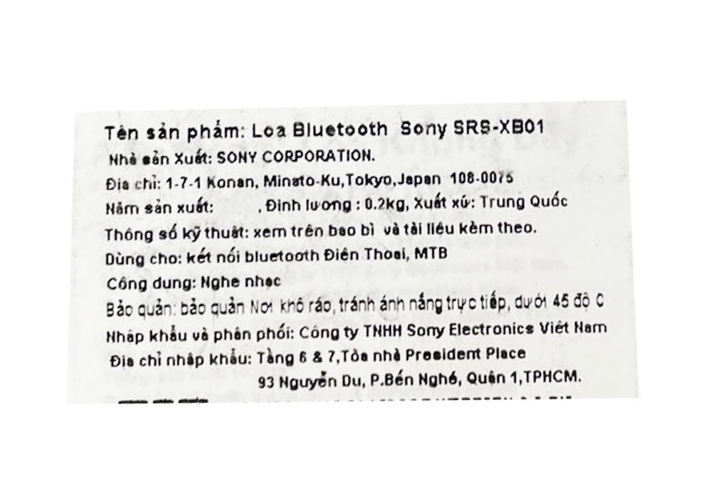 Loa Bluetooth Sony Extra Bass SRS-XB01 Màu Đỏ