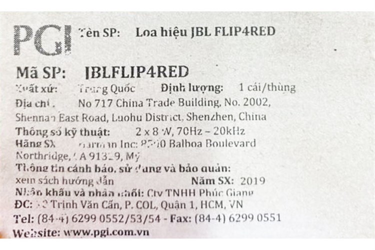 Loa Bluetooth JBL FLIP4 Màu Xanh Dương