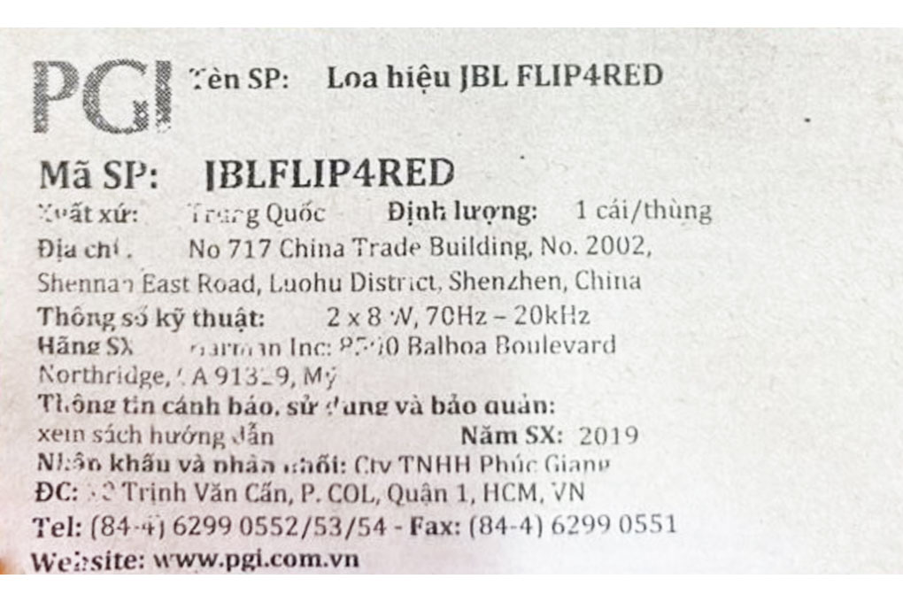 Loa Bluetooth JBL FLIP4 Màu Xanh Dương