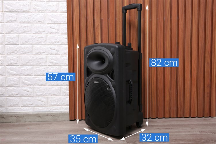Loa kéo Bluetooth Karaoke Enkor L1218K Đen 16W Màu Đen