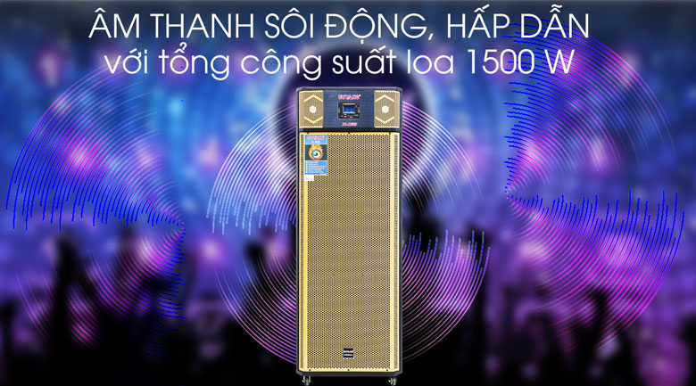 Loa kéo Suyang của nước nào? Có tốt không? > Loa điện Karaoke SuYang X-168 1500W - Công suất