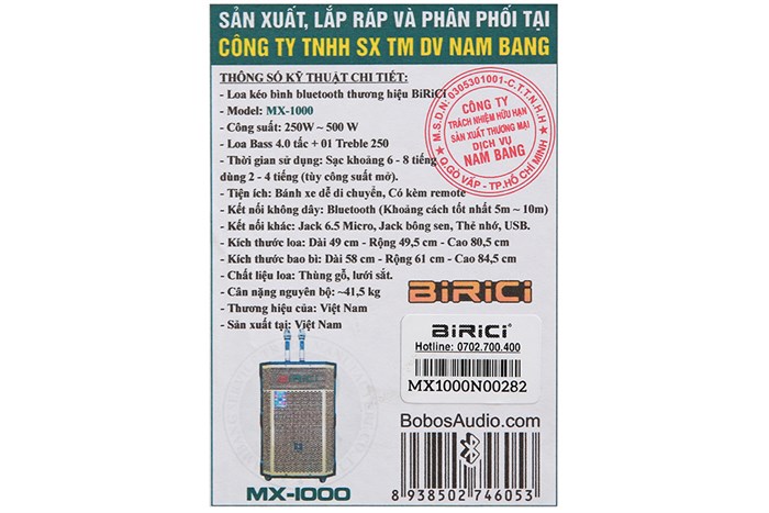 Loa Karaoke Birici MX-1000