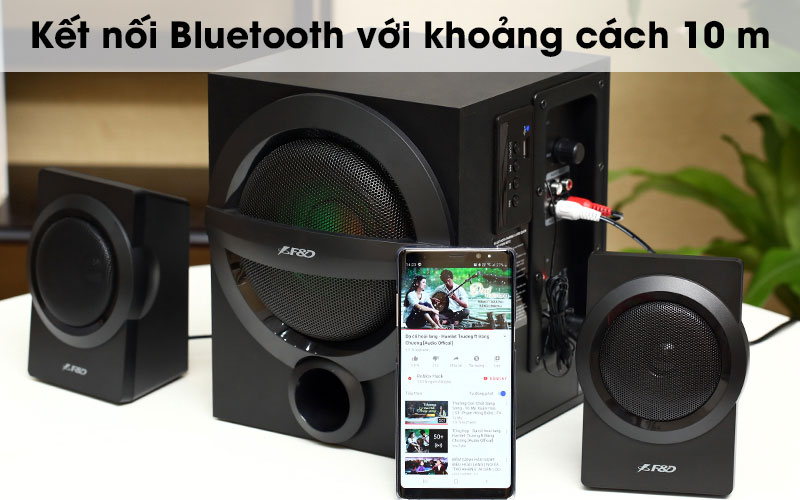 Loa vi tính Fenda A140X đen kết nối Bluetooth lên đến 10 m