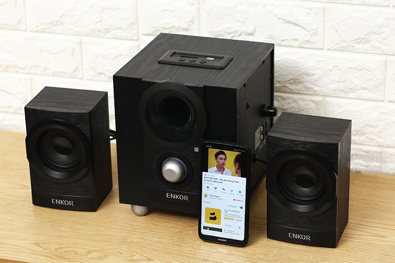 Loa vi tính Bluetooth Enkor E700 Đen Màu Đen