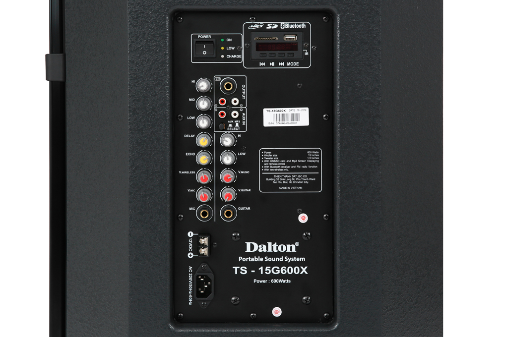 Loa kéo Karaoke Dalton TS-15G600X 600W chính hãng